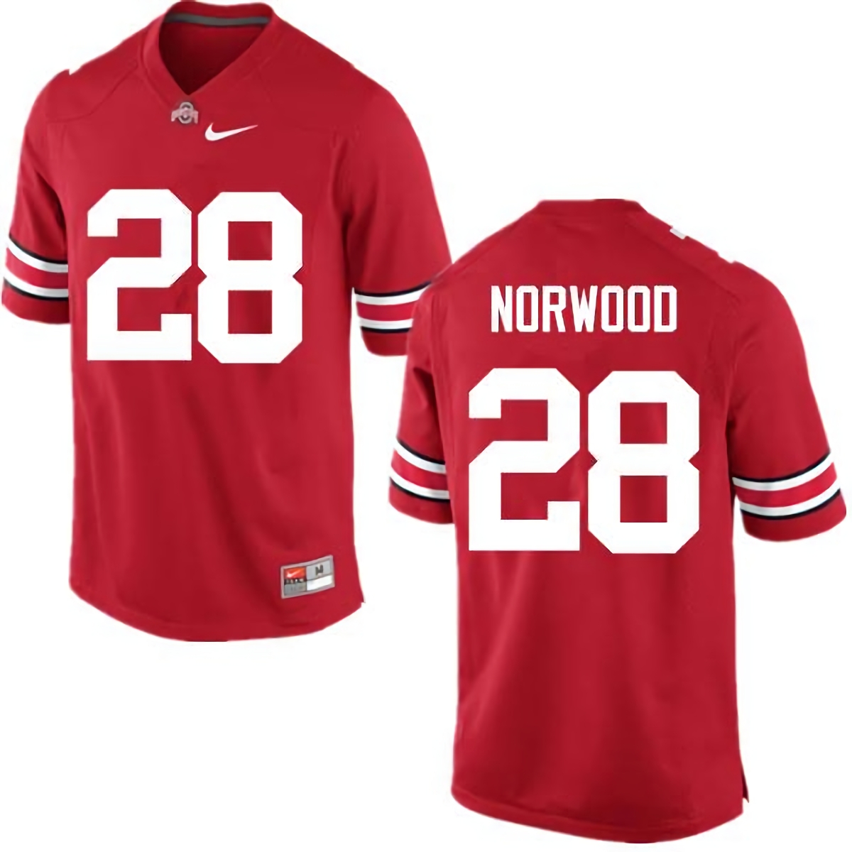 Joshua Norwood Ohio State Buckeyes Men's NCAA #28 Nike Red College Stitched Football Jersey XVW1856IK